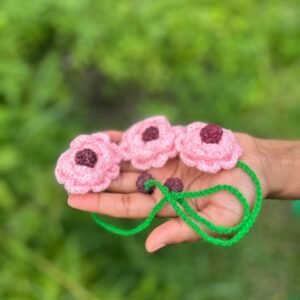 Rudraksha Crochet Gajra – Elegance with Divine Protection